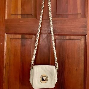 Kate Spade chunky chain mini ivory leather bag
